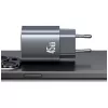 Carregador T66 45W CC290 GaN carregamento rápido prateado