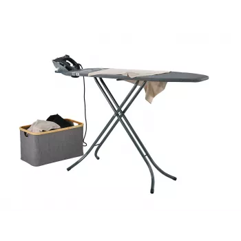 Tábua de passar a ferro tamanho completo Leifheit 72486 — tábua 1200 x 380 mm, altura 690–880 mm, peso 4,6 kg