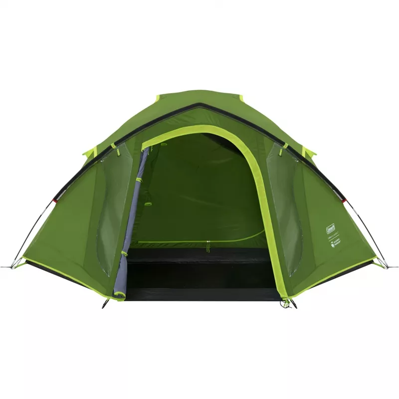 Tenda de cúpula Coleman Darwin 4 Plus Blackout — Tenda de túnel para 4 pessoas com alpendre, Verde-escuro/Verde-claro
