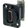 Adaptador de cabo Neutrik NADB15FF-B VGA preto - aço inoxidável (NADB15FF-B)