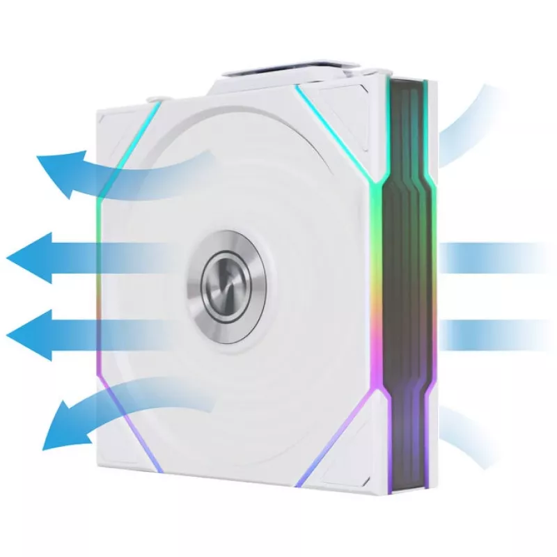 Lian Li UNI FAN TL Wireless 12RTL1W1W ventoinha de caixa, ARGB, PWM, Reverse Blade, 120 mm, branco