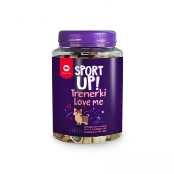 Snacks para cães MACED Sport Up! Love Mix Junior 300 g — petiscos de treino com sabor a peixe para cachorros