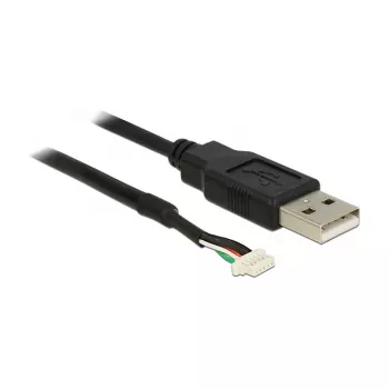 Cabo USB DeLOCK 1,5 m USB2.0-A/5p preto