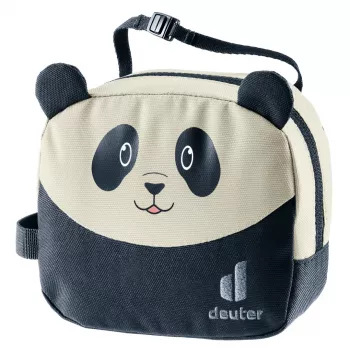 Bolsa de higiene DEUTER Wash Bag Kids — polietersulfona (PES), 160×60×120 mm, preto/branco