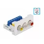Módulo RCA DeLOCK Easy 45 3 x RCA conector fêmea 22,5 x 45 mm