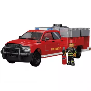 Brinquedo de construção montável Cobi RAM 3500 carro de bombeiros COBI-24612 conjunto modelo 2-em-1
