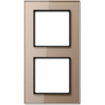 Tampa de interruptor de vidro JUNG AC 582 GL CH Champagne — vidro, 84×155 mm