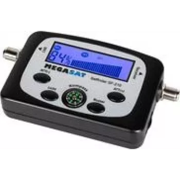 Medidor de sinal de satélite Megasat SF 210 com indicador de intensidade e qualidade de sinal