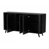 Cómoda Cama Meble VOLARE 151 x 39 x 75 cm, preto / San Sebastian