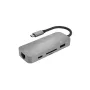Hub USB Terratec Connect C8 USB 2.0 Type-C cinzento