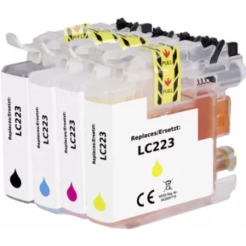 Pack combinado de tinta Renkforce substitui Brother LC-223 (LC223VALBPDR) compatível preto, ciano, magenta, amarelo RF-5655920 (RF-5655920)