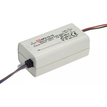 Acessório de iluminação MEAN WELL APV-12-24 branco 90-264V 47-63Hz