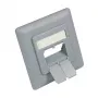 Peça central 50x50 mm incl. moldura de cobertura 80x80 mm para tomadas de rede, cinzento-prateado (mate) RAL7001, Good Connections (GC-N0053)