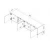 Móvel de TV cama meble INSERTO 3D1W 190x40x62 cm preto com LED