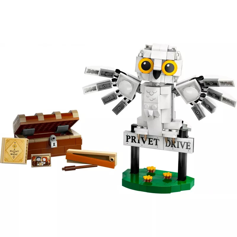 LEGO Harry Potter modelo construível Hedwig no número 4 Privet Drive 76425 — 337 peças, 100 mm de altura, idade recomendada a partir de 7 anos