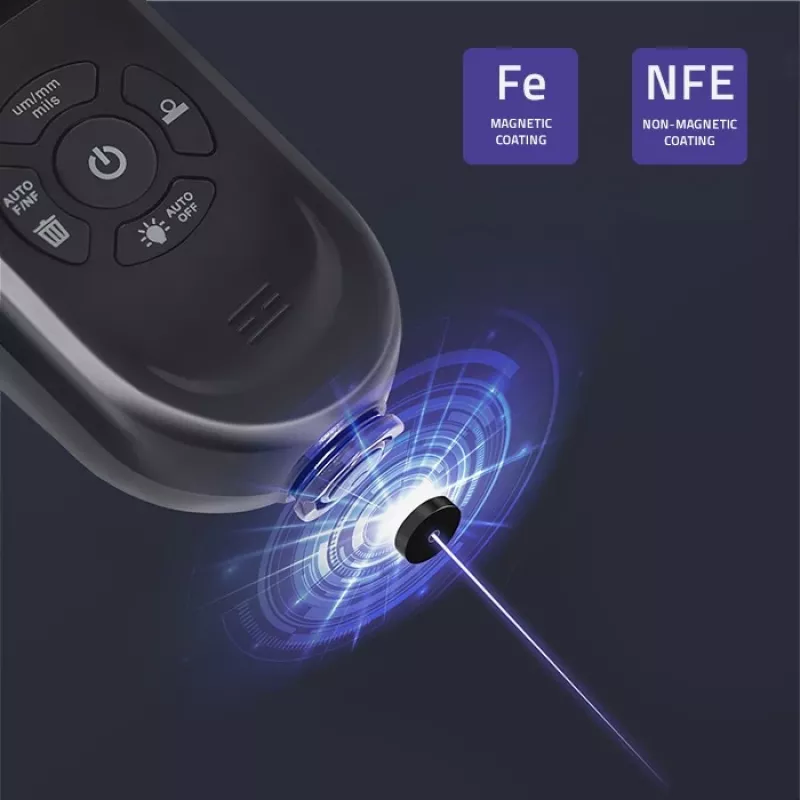 Medidor de espessura de camadas QOLTEC 50646 LCD 0–2000 µm