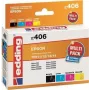 Edding 18-614 Multipack de cartuchos de tinta, preto/ciano/magenta/amarelo, compatível com Epson 502XL