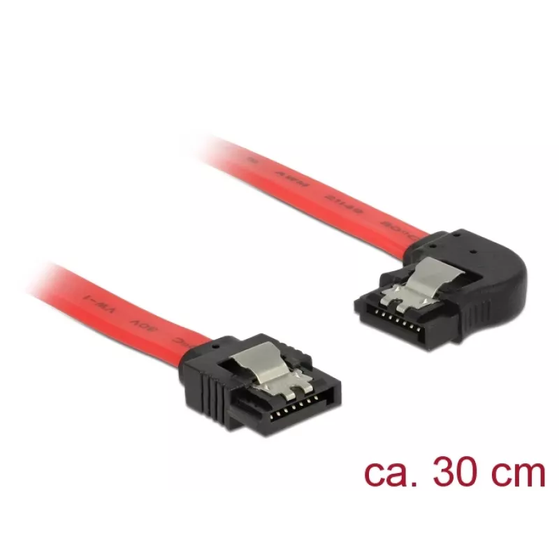 Cabo SATA DeLOCK 83963 0,3 m SATA 7 pinos preto vermelho