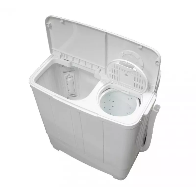 Máquina de lavar semiautomática Ravanson XPB-700 — carga superior, capacidade 4 kg, centrifugação 1400 rpm, branco