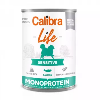 CALIBRA Life Sensitive salmão com arroz - comida húmida para cães - 400g