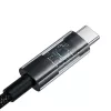 Cabo de carregamento rápido USB A para USB C Baseus Gem 2 m 100 W preto