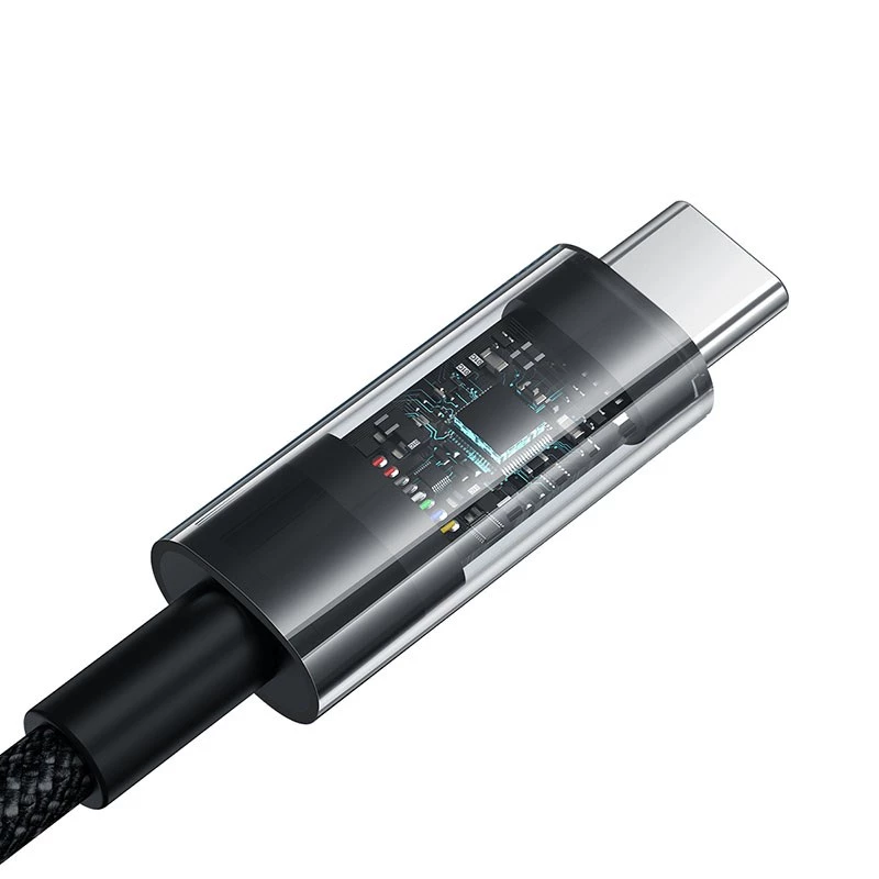 Cabo de carregamento rápido USB A para USB C Baseus Gem 2 m 100 W preto