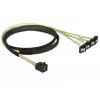 Cabo SCSI DeLOCK 85685 preto amarelo 1 m 1 x Mini SAS HD SFF-8643 4 x SATA 7 Pin