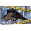 Revólver de polícia de brinquedo em metal Gonher 8 tiros, construção em metal, modelo 258441