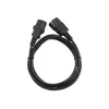 Cabo de alimentação Gembird PC-189 preto conector fêmea C14