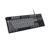 Teclado gaming NATEC Fury Kanabo K2 US branco retroiluminado mecânico preto-cinzento