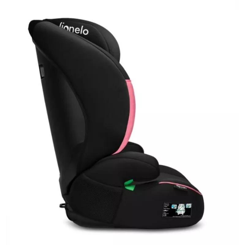 Cadeira auto Lionelo Lars I-Size – grupo 2/3 para 100–150 cm, 15–36 kg, rosa