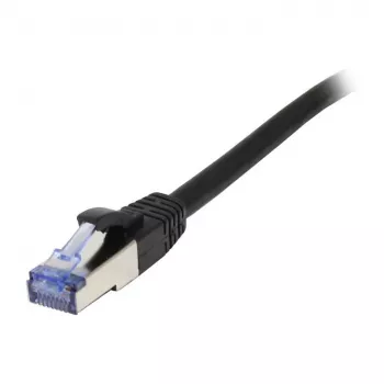 Cabo patch RJ45 - CAT6A 500 MHz - 1,5 m - preto - S-STP (S/FTP) - AWG27 - LSZH - Synergy 21