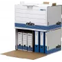Caixa de arquivo Fellowes R-Kive PRIMA, branco-azul, em cartão 100% reciclado, 100% reciclável (0029901)