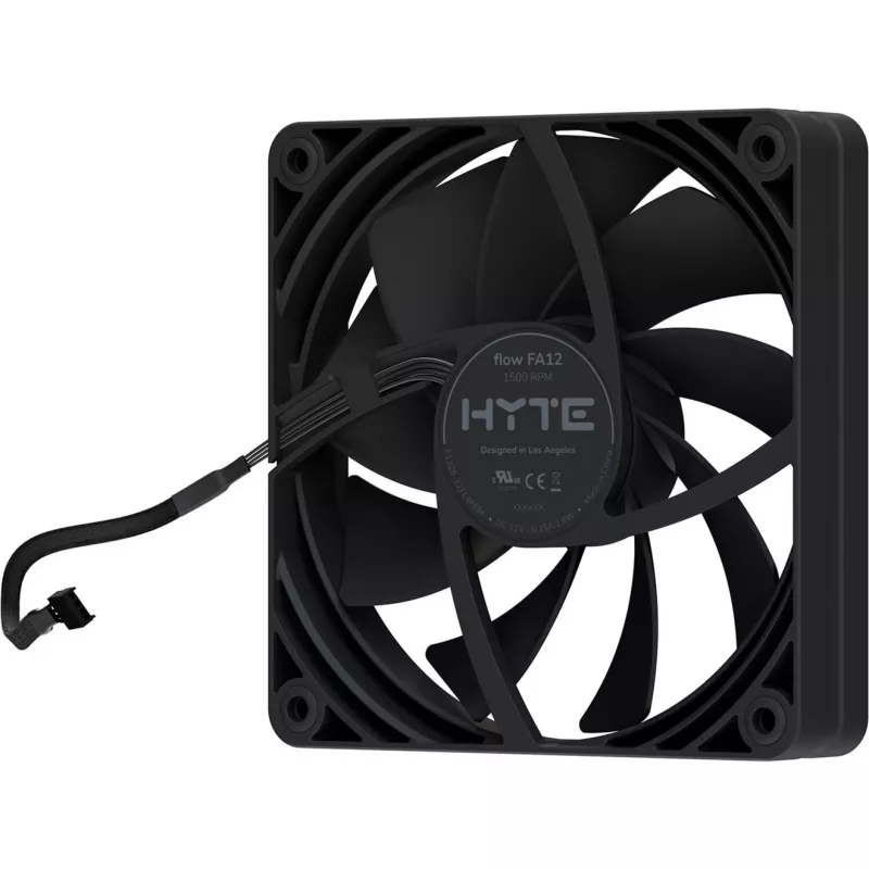 Ventoinha de caixa 120 mm pack de 4 HYTE FA12 preto, suporte PWM, montagem padrão de 120 mm