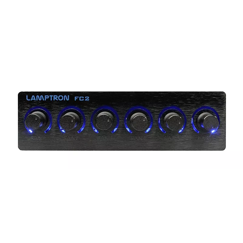 Controlador de ventoinhas Lamptron FC2 4 canais 30 W (PWM/regulação de tensão para ventoinhas de PC)