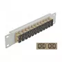 Patch panel de fibra ótica DeLOCK 10 polegadas 12 portas SC Duplex bege 1HE cinzento