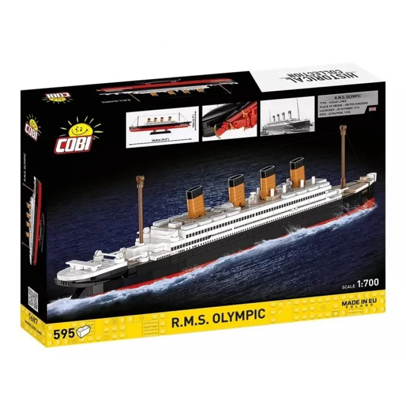Conjunto de construção Cobi Blocks R.M.S. Olympic 59 blocos — conjunto de modelismo com 59 peças
