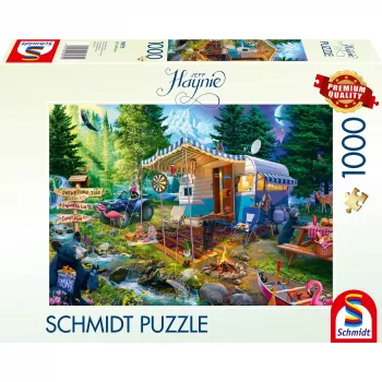 Puzzle 1000 peças, schmidt spiele — Jeff Haynie: Com a caravana nas montanhas