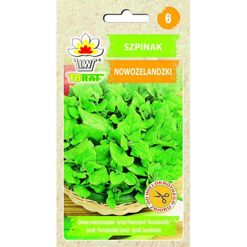 Sementes de hortícolas espinafre da Nova Zelândia Toraf, pacote 5g