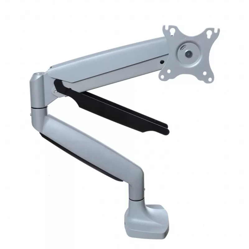 ART RAMM L-35HD suporte de secretária com mola a gás para 1 monitor 17–45 polegadas, USB-A e USB-C