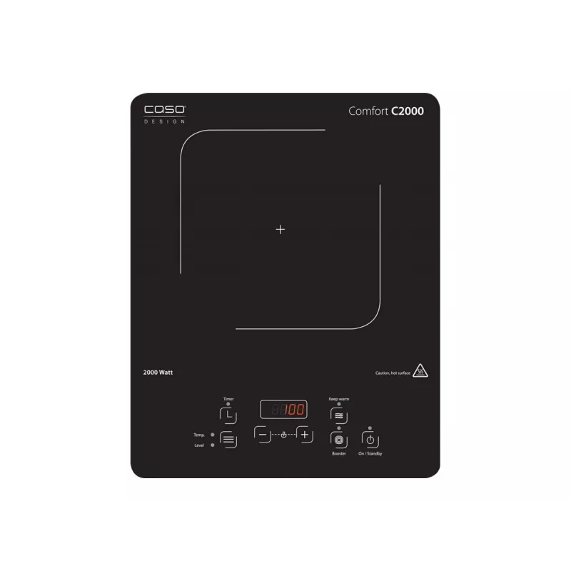 Caso | Placa de cozinha autónoma | Comfort C2000 | Número de zonas de cozedura 1 | Sensor | preto | Indução