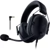Headset gaming com fios Razer BlackShark V2 X — binural, 3,5 mm, 32 Ω, 12–28000 Hz, microfone de haste -42 dB, 270 g
