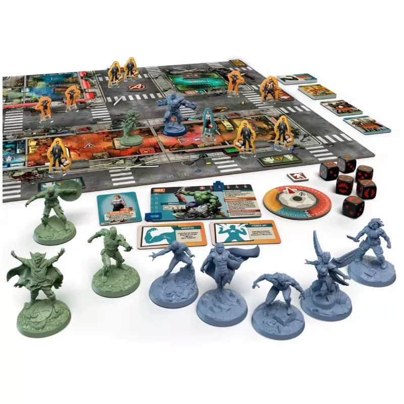 Jogo de tabuleiro Asmodee Marvel Zombies Heroes' Resistance — miniaturas cooperativas crossover Zombicide