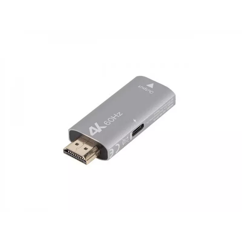 Adaptador de cabo de vídeo Lanberg AD-HD-DP-01 HDMI Type-A DisplayPort Prateado