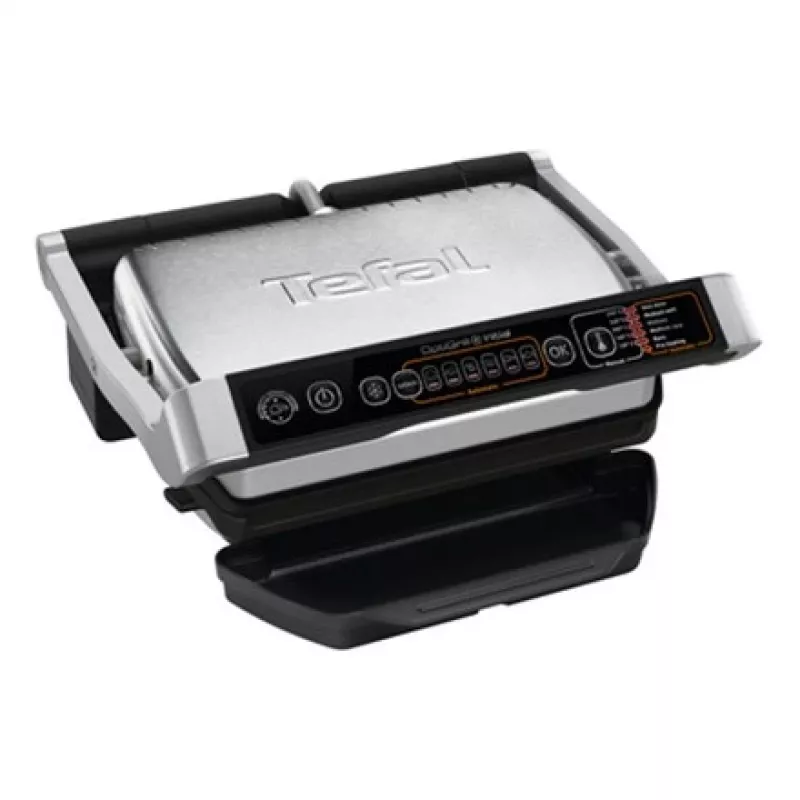 Grelhador de contacto Tefal OptiGrill Initial GC706D, 2000 W, preto/aço inoxidável