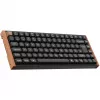 Keychron K2 HE (preto/madeira, layout DE, Gateron Double-Rail Magnetic Nebula, estrutura em alumínio)