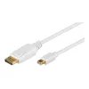 Wentronic Goobay cabo adaptador DisplayPort para mini DisplayPort 1.2, branco, 2 m - ficha Mini DisplayPort > ficha DisplayPort (52859)