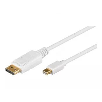 Wentronic Goobay cabo adaptador DisplayPort para mini DisplayPort 1.2, branco, 2 m - ficha Mini DisplayPort > ficha DisplayPort (52859)