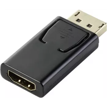 Adaptador DisplayPort / HDMI Renkforce RF-5506962 [1x ficha DisplayPort - 1x conector fêmea HDMI] preto contactos banhados a ouro (RF-5506962)