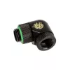 Adaptador 90° BitsPower BP-MB90R2LD G1/4 polegadas rosca macho para G1/4 polegadas rosca fêmea, 2 juntas giratórias duplas
